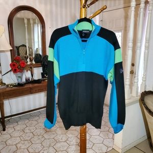 Vts Slalom Blue Black and Green Sweater